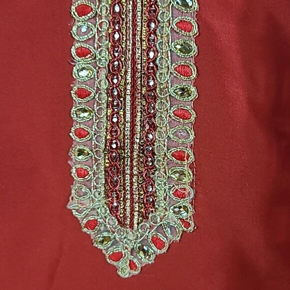 Girls Embellished 3pc Salwar Suit Set Chinon Georgette Kurta Indian Festive Wear - Picture 4 of 16